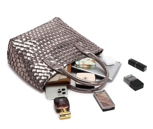 【雑誌掲載】メタリックメッシュトートバッグポーチセット 17-1015